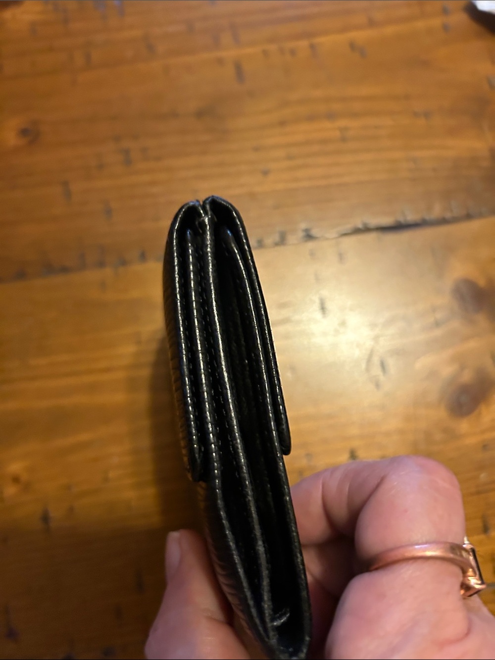 Louis Vuitton Black Epi Leather Compact Wallet with LV Motif - Picture 6 of 12